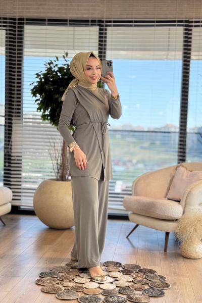 14341 Sol Omuz Metalli Ön Kruvaze Takım Haki