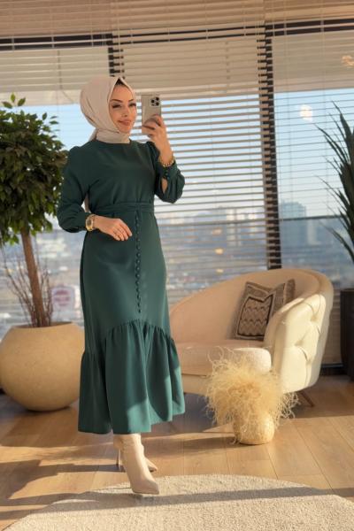 1585 Sude Elbise Zümrüt