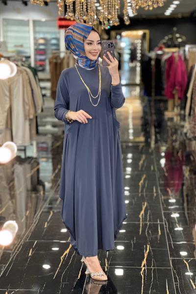 1686 Tuğçe Elbise Antrasit