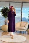 1735 Sandy Yarasa Kol Tunik Mor
