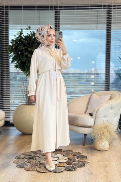 1902 Linda Gizli Patlı Elbise Taş