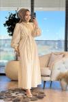 20100 Oscarlı Elbise Bej