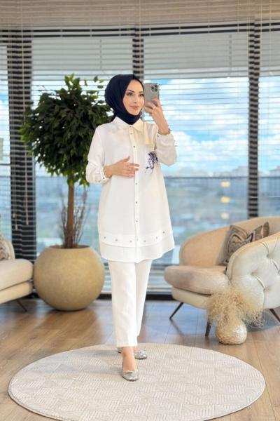 2022 Ayzıt Gömlek Ekru