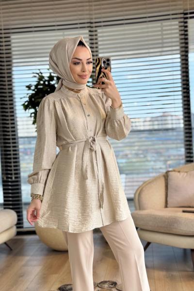 2026 Ancel Gömlek Bej