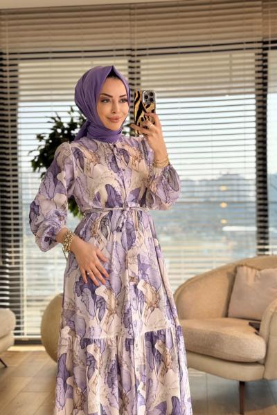 2036 Ahsen Elbise Lila