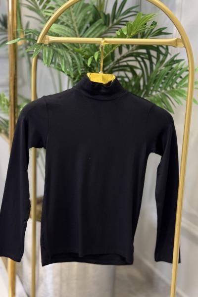 2038 Yakalı Uzun Kol İçlik Siyah