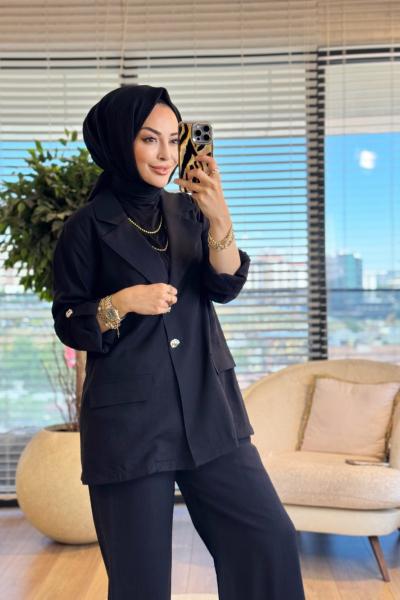 20778 Yakamoz Takım Siyah
