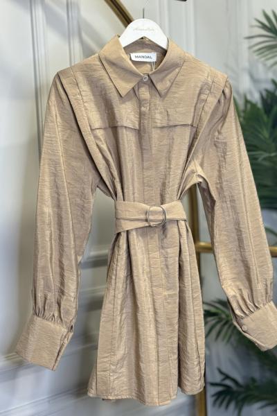 2083 Açelya Gömlek Latte