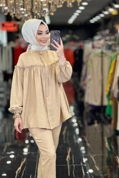 22120 Robası Fırfırlı Takım Latte