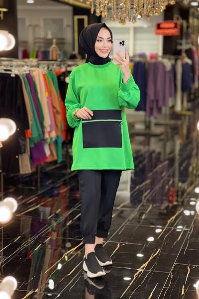 22284 Ön Cep Ve Fermuar Detaylı Takım Benetton