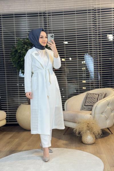 2254 Üst File Kap 2Li Takım Ekru