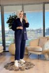 22571 Önden Cepli Fermuarlı Takım Lacivert