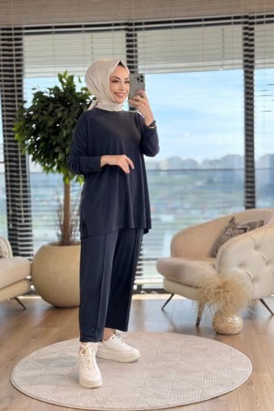 22588 Osyho Sıfır Yaka Basic Takım Antrasit