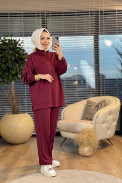 22624 Osyho Patı Fermuarlı Takım Bordo