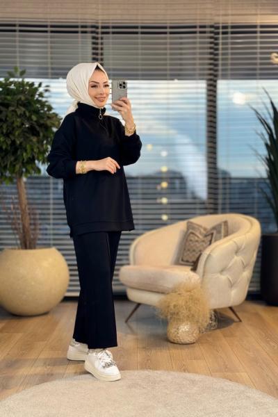 22624 Osyho Patı Fermuarlı Takım Siyah