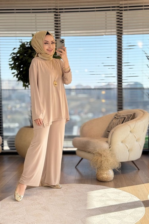 22666 Rüzgar Takım Bej