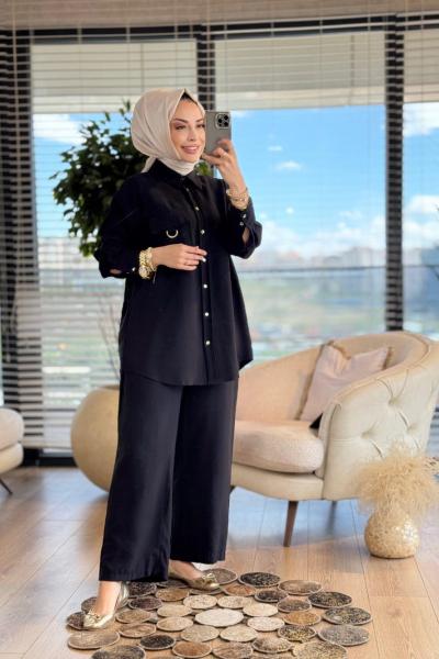 22691 Aden Takım Siyah