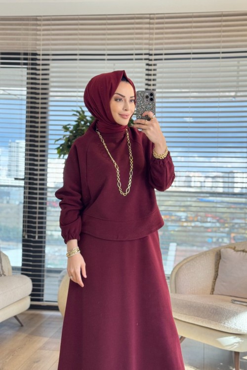 22821 Lilyum Takım Bordo