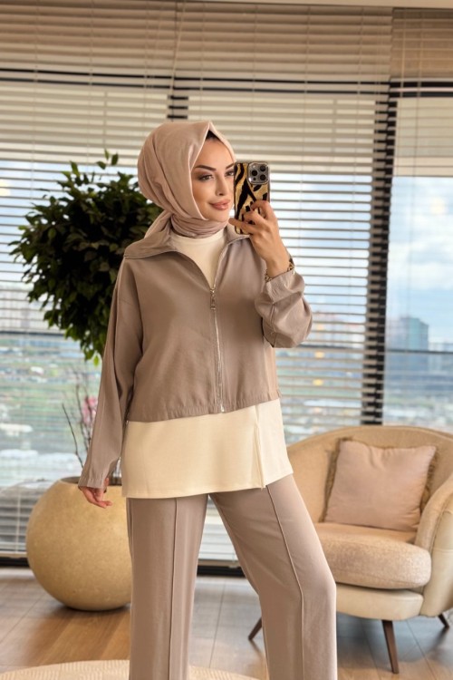 22854 Kolsuz İçlikli 3lü Takım Gri