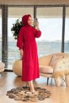 2307 Jülide Elbise Kırmızı