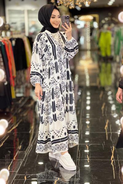 23202 Desenli Elbise Desen-06