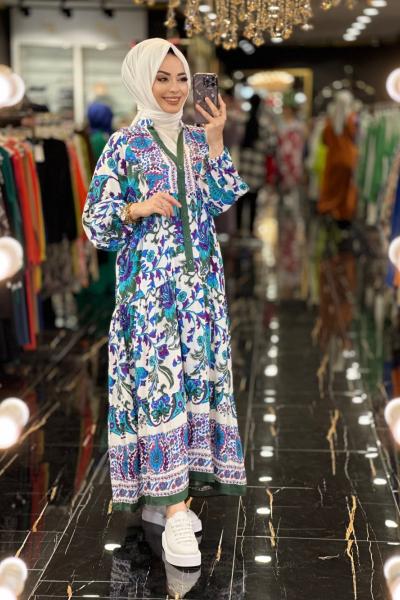 23202 Desenli Elbise Desen-10