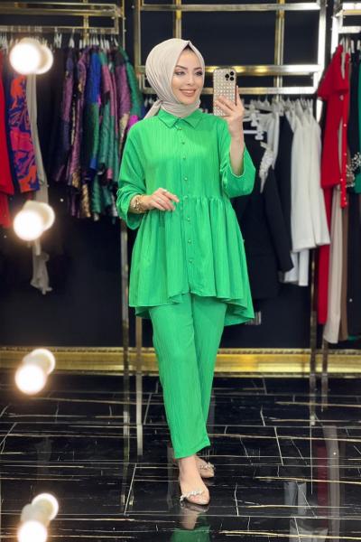 23402 Gofre Önü Düğmeli Takım Benetton