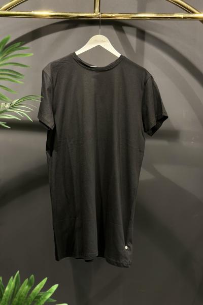 24095 Yarım Kol Düz İçlik Siyah