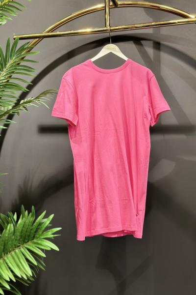 24095 Yarım Kol Düz İçlik Fuşya