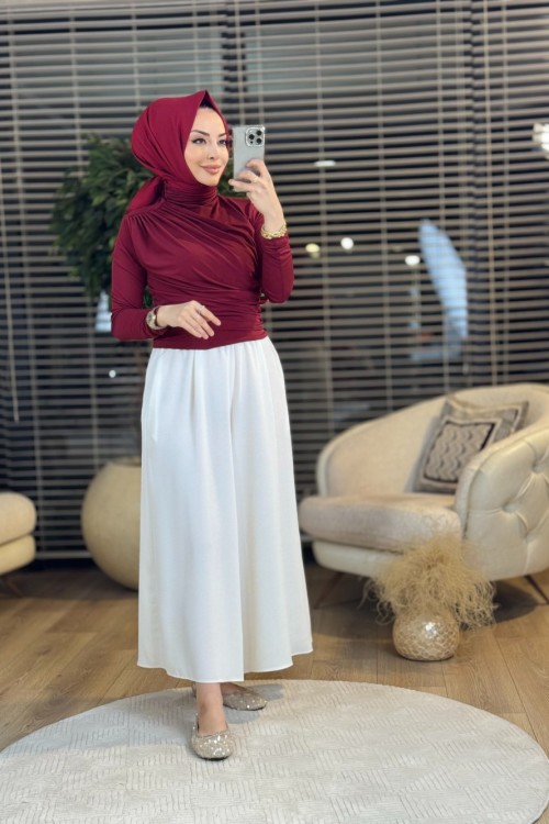 24294 Drapeli Bluz Bordo