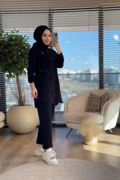2461 Modal Kombinli Takım Siyah