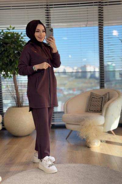 2461 Modal Kombinli Takım Kahve