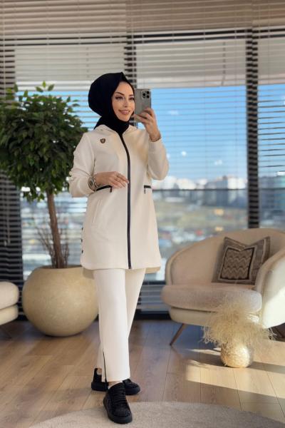 2461 Modal Kombinli Takım Ekru