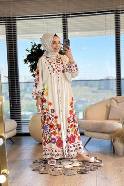 24EL051 Sena Elbise Ekru