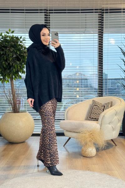 24W2034 Rovigo Triko Kazak Siyah