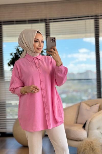 250260 Londra Basic Gömlek Pembe