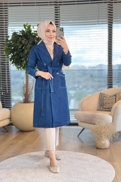 2507 Tencel Kruvaze Reglan Kap Lacivert