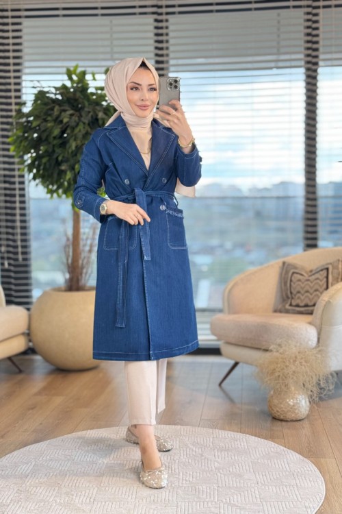 2507 Tencel Kruvaze Reglan Kap Lacivert