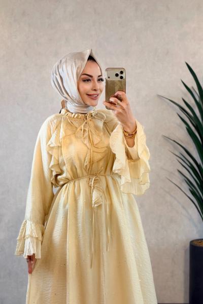25131 Nur Elbise Sarı