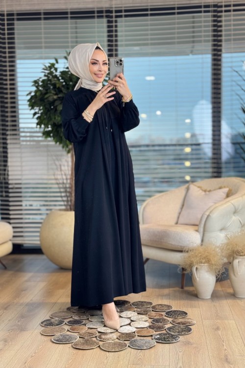 2540 Rabia Pileli Ferace Siyah