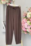 25503 Üstü Taş Baskılı Pantolon Kahve