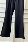 25561 Beli Lastikli Bol Paça Pantolon Siyah