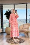 25EL557 Pano Desen Elbise Fuşya