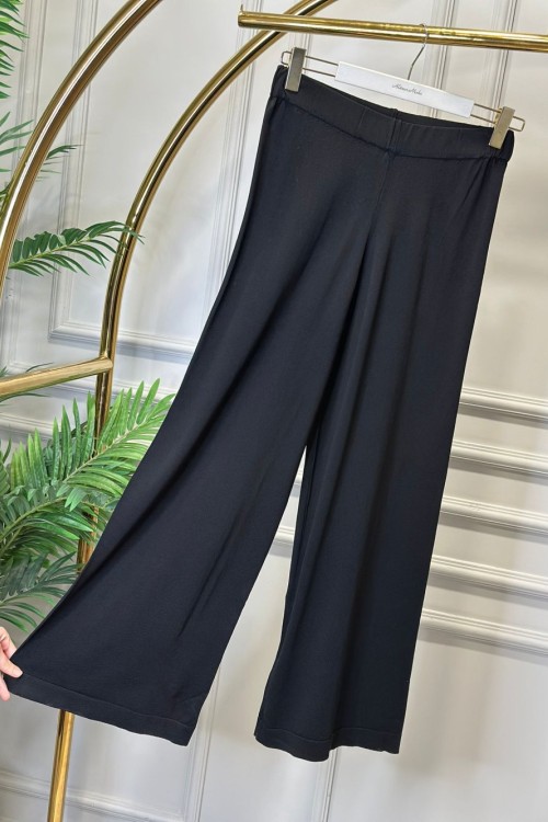 25K002 Bol Paça Triko Pantolon Siyah