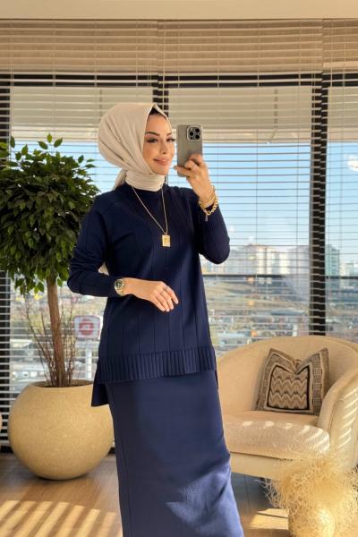 25K1314 Basic Triko Etekli Takım Laci