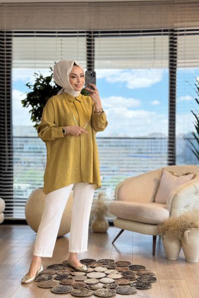 25Y3001 Classic Gömlek Yağ Yeşili