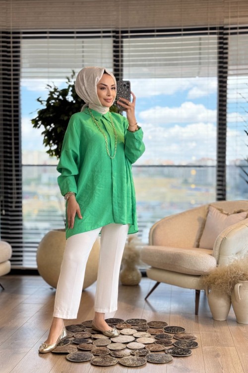 25Y3001 Classic Gömlek Yeşil
