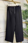 26086 Ön Fermuarlı Bol Paça Pantolon Siyah