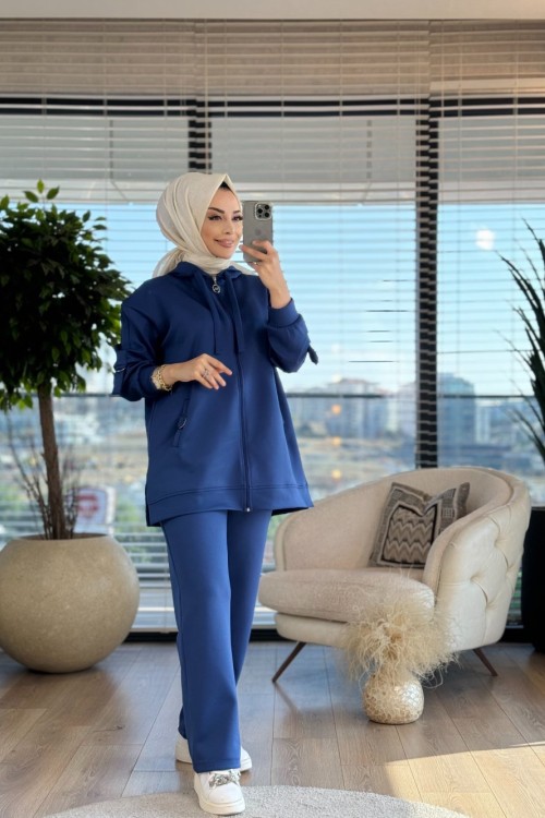 2685 Kol Ve Cebi Toka Detaylı Kapş.Takım Lacivert