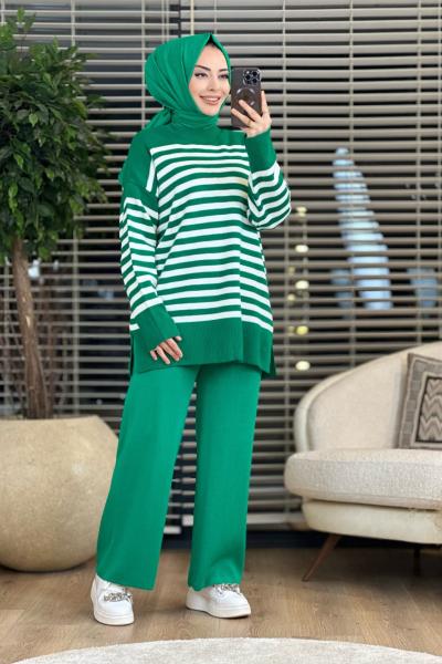 2700 Enine Çizgili Triko Tunik Benetton